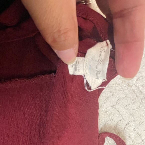 See You Monday Burgundy 90s Goth Slip Dress Size Large Witchy Grunge - Picture 6 of 8